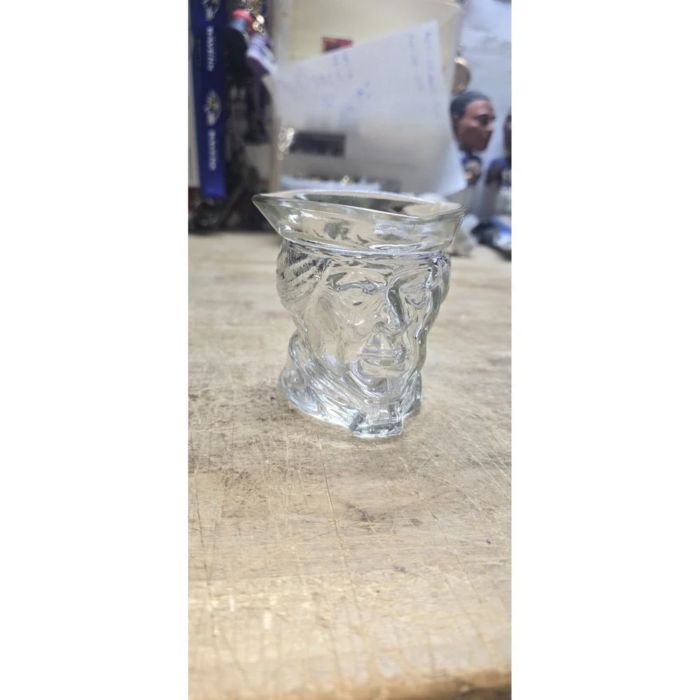 Vintage 1979-80 Avon Paul Revere Clear Votive Candleholder/Glass Cup